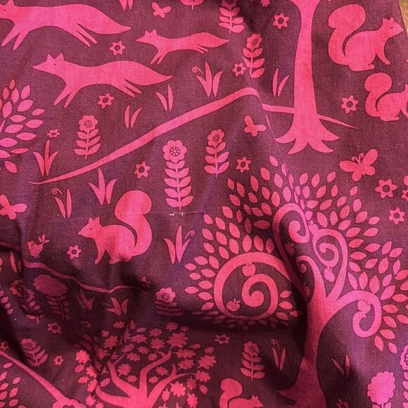 ModCloth Folks & Dreams Dress SZ XS Pink Forest SM FLAW Sleeveless Asymmetrical - Picture 7 of 7